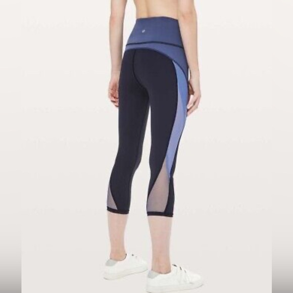 Lululemon Colour Me Ombre Crop 21"Midnight Navy/Gatsby Blue/Visto Blue | SIZE 4 - Picture 2 of 12